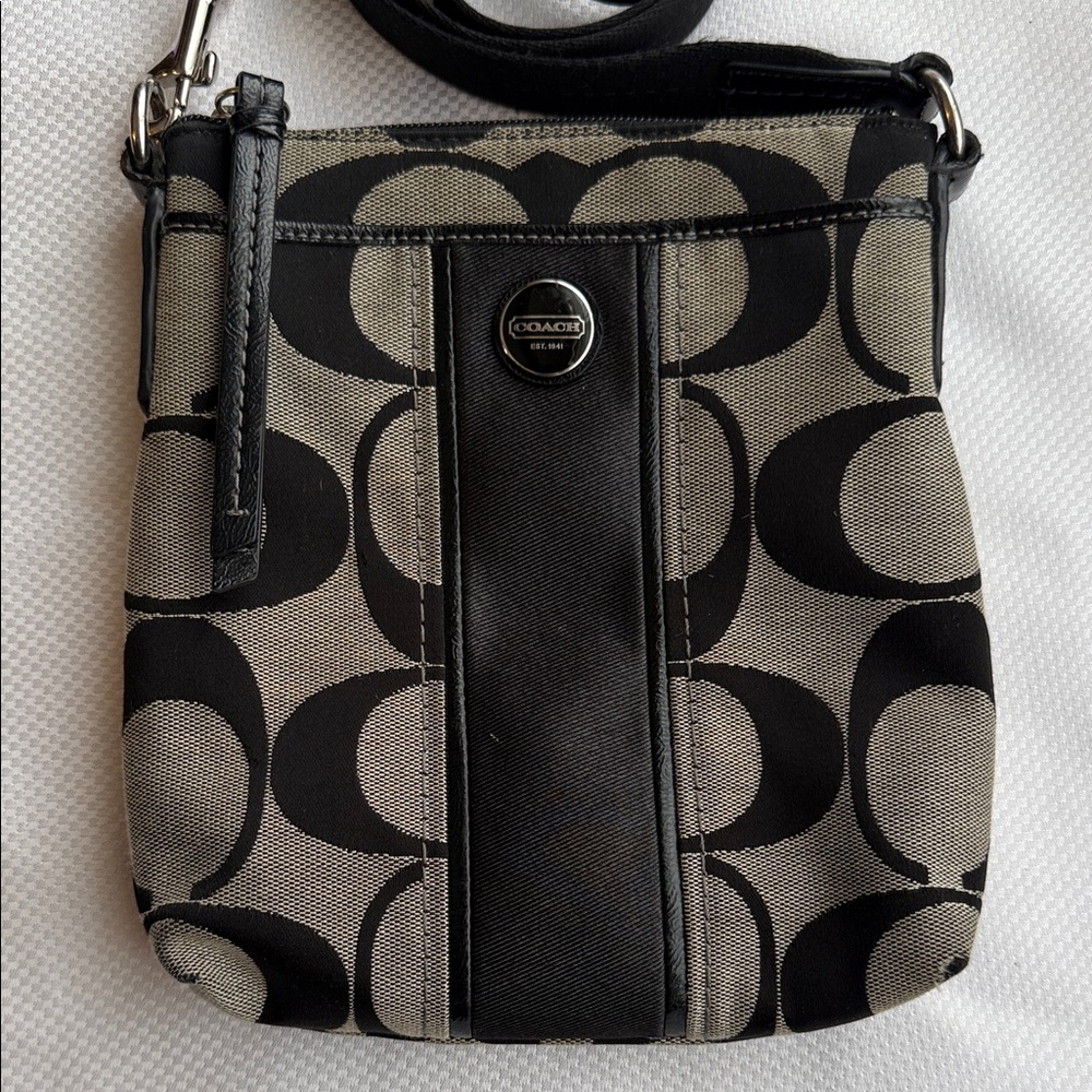 Black and Tan Coach Crossbody Bag